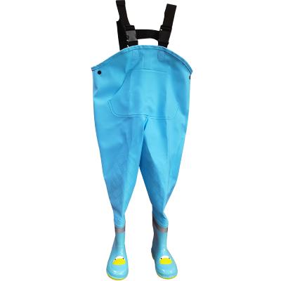 China Custom Waterproof Colorful Kid Amazon PVC Boot Wader with Boots for Toddler and Kids, Boys and Girls for sale