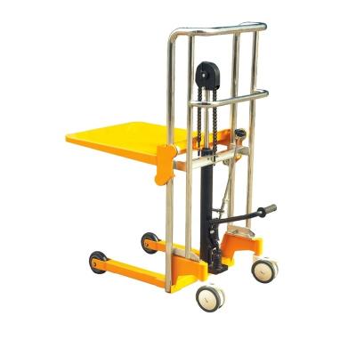 China Foot Pedel Type Manual Platform Construction Material Stores Hydraulic Stacker for sale