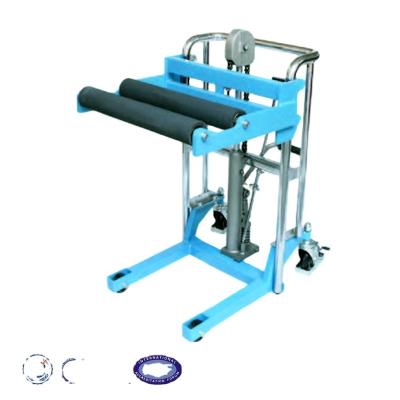 China Manual Hydraulic Building Material Stores Roll And Coil Work Stacker for sale