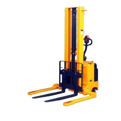 China Electric Building Material Stores Forklift Full Pallet Stacker With Straddle Leg for sale