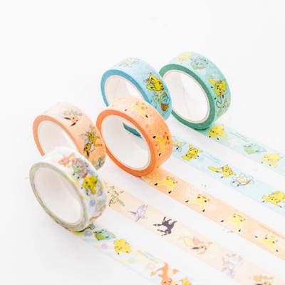 China Decorative Adhesive Colored Japanese Paper Heat Resistant DIY Tape DIY Washi Tape for sale