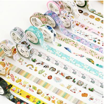 China Heat Resistant Decorative Postcard Adhesive Colorful DIY Shopping Tape Washi Tape for sale