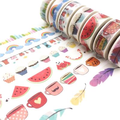 China DIY high quality heat resistant kawaii decorated vintage gold washi tape masking stickers for kids for sale