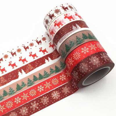 China Kawaii Ribbons Stickers Heat Resistant Decorative Washi Tape Christmas For Kids for sale