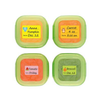 China Waterproof BPA Free Waterproof Self Adhesive Removable Write-on Date Food Soluble Labels for sale