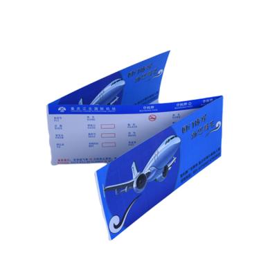 China Factory Printing Paper Plane Ticket Printing Airline Warning Boarding Pass for sale