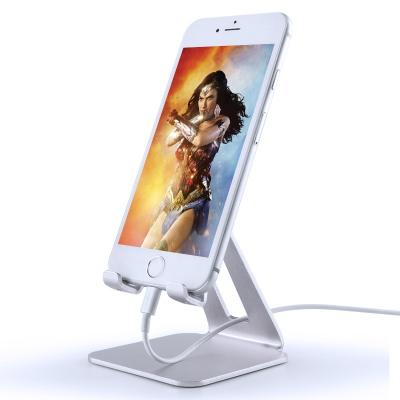 China Waterproof Universal Aluminum Mobile Phone Holder Stand Cell Phone Cradle Desktop Stand For Smartphone Dock Small Size for sale