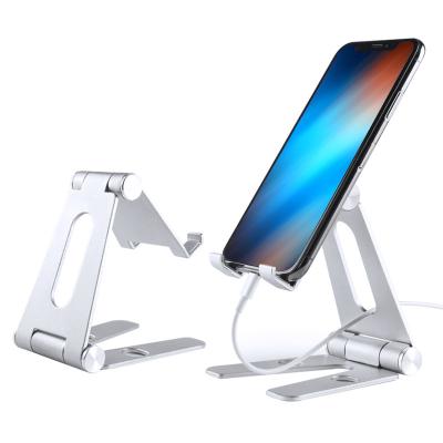 China Universal Adjustable Foldable Metal Tablet Portable Phone Stand Aluminum Folding Adjustable Stand Phone Holder for sale