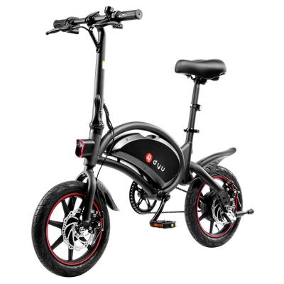 China Aluminum Alloy [Poland Stock] DYU D3F 10Ah 240W 36V Folding Electric Bike Moped 14Inches 25km/h Max Speed ​​Tire 10Ah Battery for sale