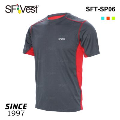 China New Design Two Tone Light Reflecting Man Running OEM T Shirts Breathable Fitness Fashion for sale