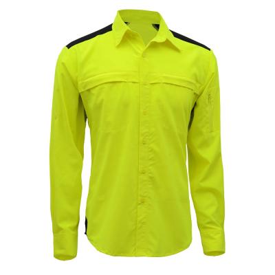 China Multiple Scenes Application Men's Long Sleeve Quick Dry Construction Hi Vis Work Safety Shirts Reflective for sale