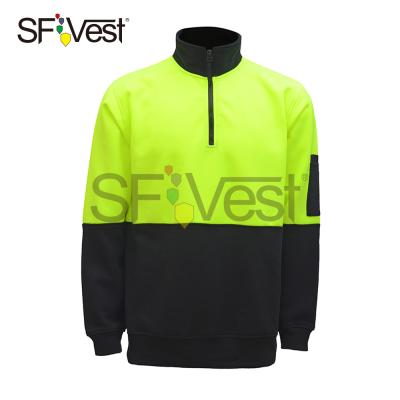 China 100% Polyester Fleece AS/NZS Fluorescent Safety Logo Design For Men Custom 100% Polyester Fleece Sports Hoodies Sweatshirt for sale