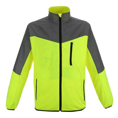 China Green High Visibility Reflective Fabric Clothing Obvious Safety Visibility Recycling Green Sports Jacket for sale