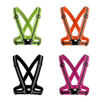 China Water Proof Adjustable Elastic Running Safety Road Reflective Vest Walking Cycling Jogging Recycling Belt for sale