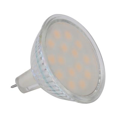 China Widely used in indoor decoration and highlighting in building frame cover glass frosted bulb SMD LED MR16 for sale