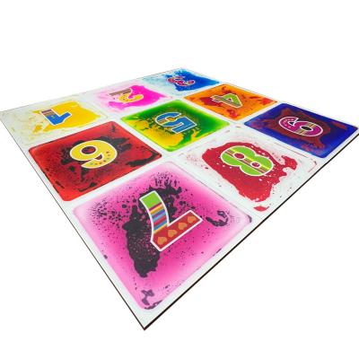 China High load-bearing capacity up to 120kg 2022 Kindergarten Kindergarten Hot Autism Nursery School 120kg 2022 Early Learning Educational Toy Dynamic Liquid Tile Mat for sale