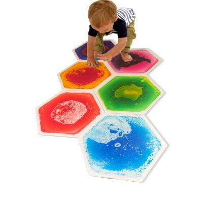 China Eco-Friendly Indoor Nursery Room Interactive Color Playground Supplies Nursery Playhouse Indoor Interactive Color Liquid Mat Gel Mat For Kids Baby Playground Supplies for sale