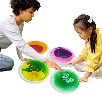 China Eco-Friendly Toddlers Stretching Educational Sensory Liquid Activity Mat Tile Dance Floor Products Educational Learning Toys for sale