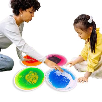 China Kindergarten Eco-Friendly Sensory Liquid Sensory Training Equipment Waterproof Vinyl Tiles Floor Child Play Mat for sale