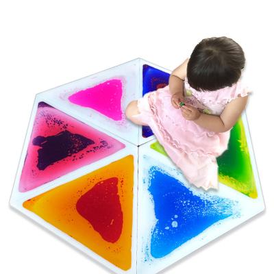 China Non-Toxic Color Eco-Friendly Sensory Liquid Floor Educational Training Equipments Kids Play Mat Tiles for sale