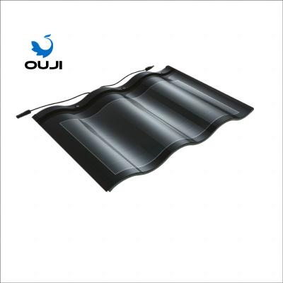 China Premium Integrated photovoltaic solar roof tile 30watt 30w BIPV Roof solar panel curve solar roof tiles for sale