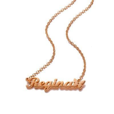 China Wholesale Personalized Letter Stainless Steel Jewelry TRENDY Name Necklace for sale