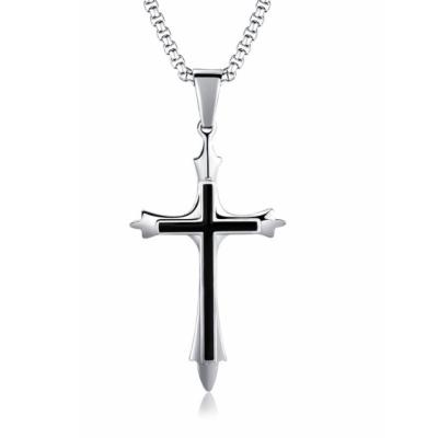 China Wholesale Hot Selling FASHIONABLE Jesus Silver Pendant Cross Religious Necklace for sale