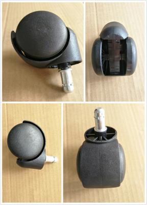 China Black Nylon casters for furniture / office chair / sofa , Easy installation for sale