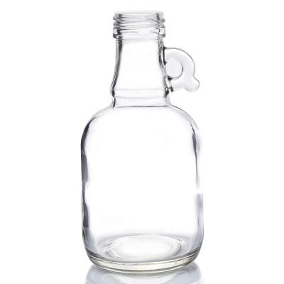 China 100ml/250ml/500ml/1L Empty Food Clear Water Gallon Glass Jug for sale