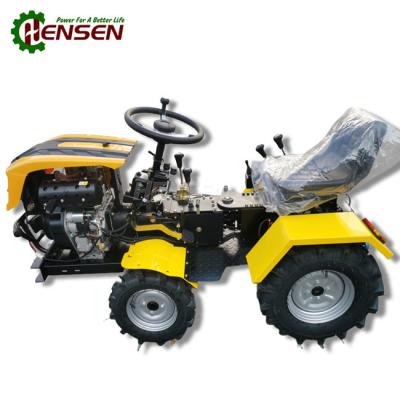 China Synchro Small Diesel Garden Tractors Yellow Orange Agricultural Mini Tractor for sale