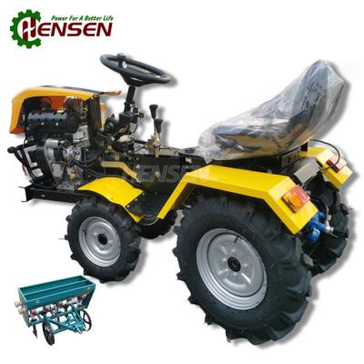 China 4WD Diesel 4x4 Mini Tractor With Wheat Seeder Small 4x4 Tractor for sale