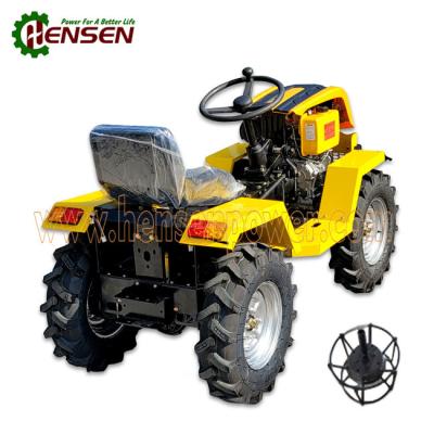 China Four Wheeled Small Diesel Lawn Tractor Diesel 188F Tractor Multifunctional for sale