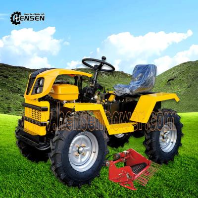 China Full-time 4WD tractor  gasoline tractor mini tractor with potato harvester CE 18HP for sale