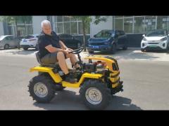 Customers test drive tractors