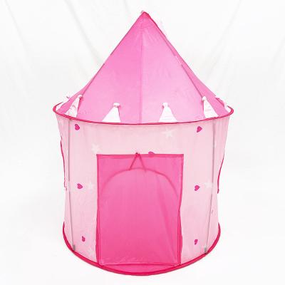 China Soft Toy Foldable Pink Printed Princess Play Tent Kids Indoor Teepee Tent For Children for sale