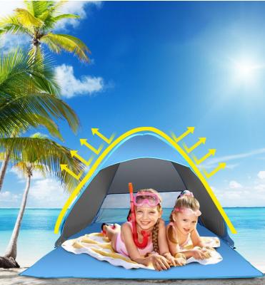 China Portable UV Protection Beach Tent Pop Up /Waterproof Customizable Instant Outdoor Sun Shelter /Stocked Up Folding Beach Tent for sale