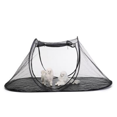 China Factory Breathable Customize Portable Indoor Outdoor Cooling Yarn Pet House Tent Breathable Pet Tent for sale