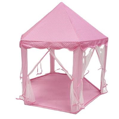 China Toy Factory Hot Selling Pink Soft Girl's Toy Tent Kids Play House Indoor Castle Tent for sale