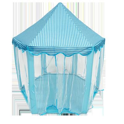 China Foldable Princess Blue Playhouse Tent Toy High Quality Portable Indoor Soft Tent Children's Room Play Castle for sale