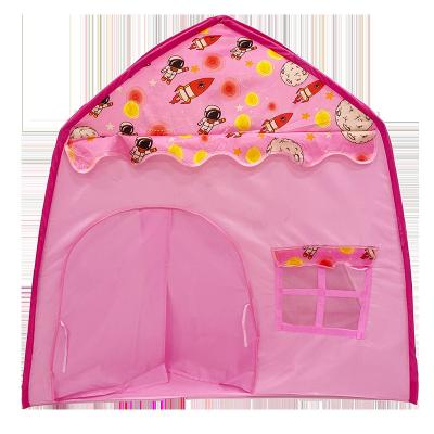 China Hot Selling Children's Toy Tent Pink Indoor Playhouse Soft Toy Castle Outdoor Tent With Pattern Astronaut for sale