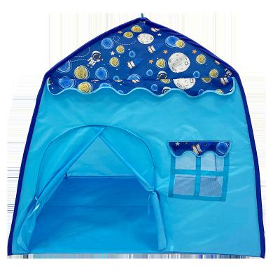 China Toy Kids Playhouses Soft Blue Astronaut Patterned Toy Tents Indoor Pop Up Children's Play Tent for sale