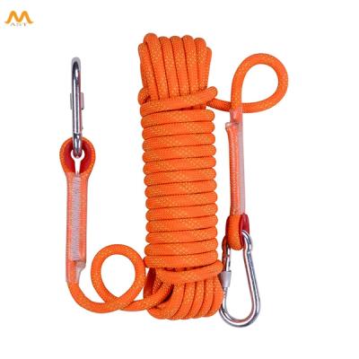 China 9mm/10mm/10.5mm/11mm/12mm/13mm/14mm/16mm/18mm/20mm Nylon Braided Outdoor Static Climbing Ropes Safety Nylon Static Ropes for sale