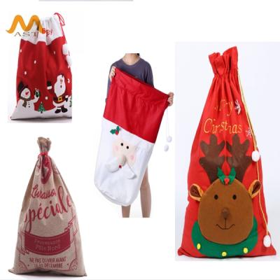 China Many Christmas Decor Christmas Bottle Bag Santa Claus Wine Bag Home Decorations Christmas Gift for sale