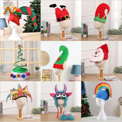 China Many Non-woven Fabric Felt Santa Claus Hat Christmas Decoration Hot Christmas Gift For Kids for sale