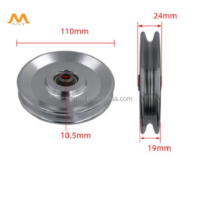 China Metal/Plastic High Quality Bearing Aluminum Pulley For Gym Equipment Trainer Multifunctional Large Complete Pulley Bird Pulley for sale