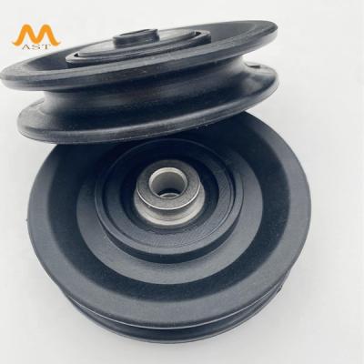 China Metal/Plastic 95mm Fitness Equipment Iron Core Supporting Pulley Gym Equipment Accessories For Sports Simulator for sale