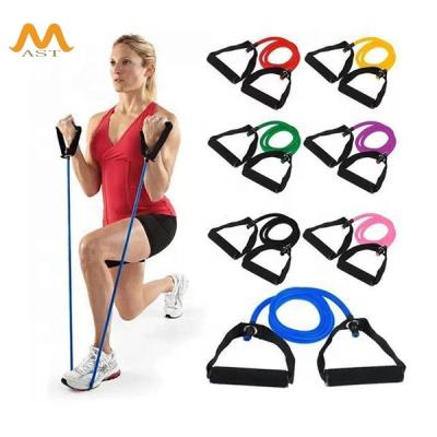 China Band Gym Sport Tube Pull Rope Fitness 2021 Custom Exercise Resistance Bands Set Home GYM for sale