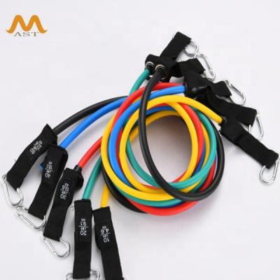 China 11pcs Band Pull Rope Fitness Exercises Gym Resistance Bands Latex Tubes Pedal Exerciser Body Training Workout Yoga for sale