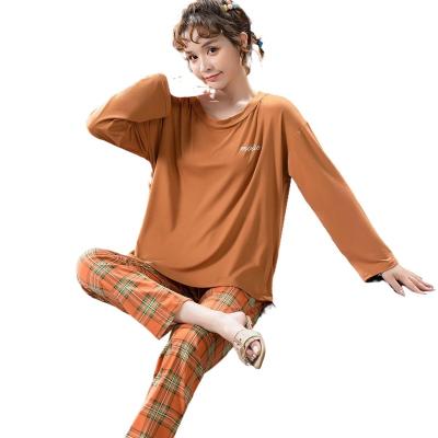 China Mujer QUICK DRY Piyama Wanita Murah Vogue Homewear Long Sets Pajamas High Quality Women's Milk Slik Pijamas Sleepwear Pajamas for sale