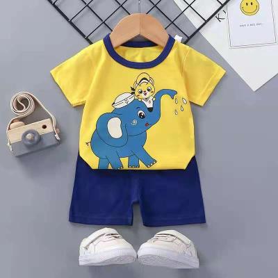 China 2021 New Listing QUICK DRY Kids Girls Boys Summer Children Clothing Sets Cartoon Costume Sleepwear Shorts Sleeve Child for sale